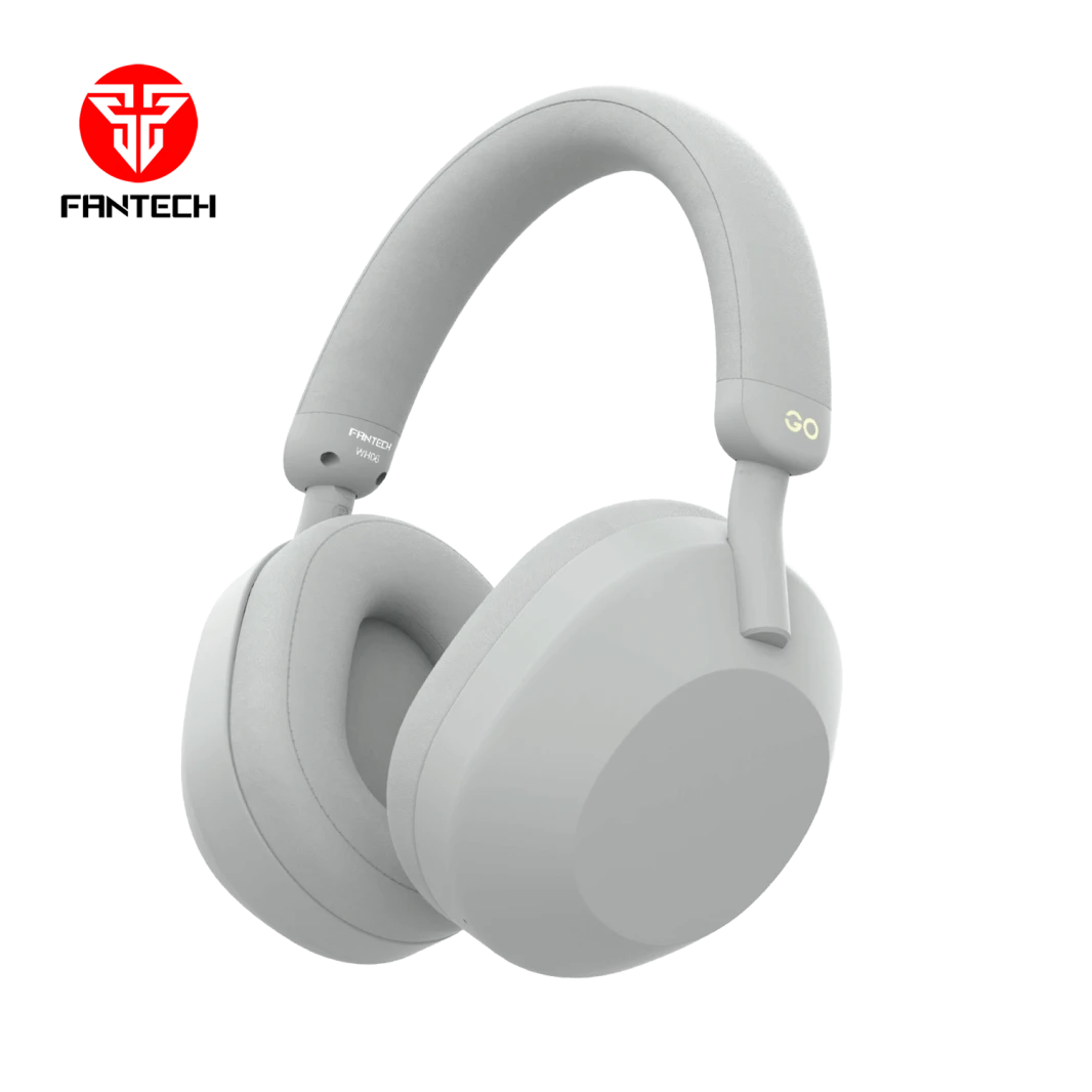 Fantech Go Tune Wh06 Wireless Headphone - اتصال مزدوج - رمادي