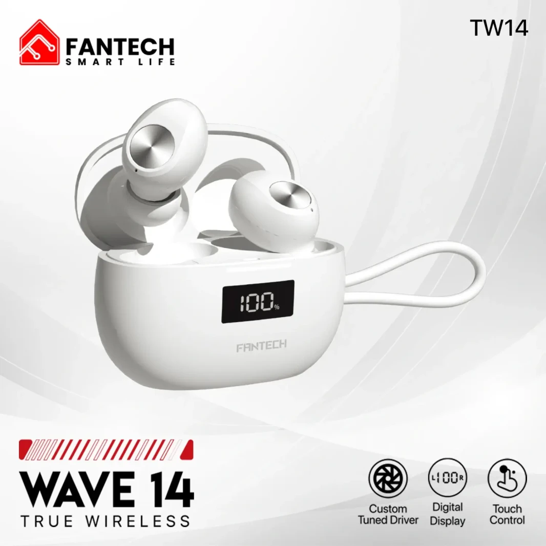 FANTECH WAVE 14 TW14 TRUE WIRELESS EARBUDS - WHITE