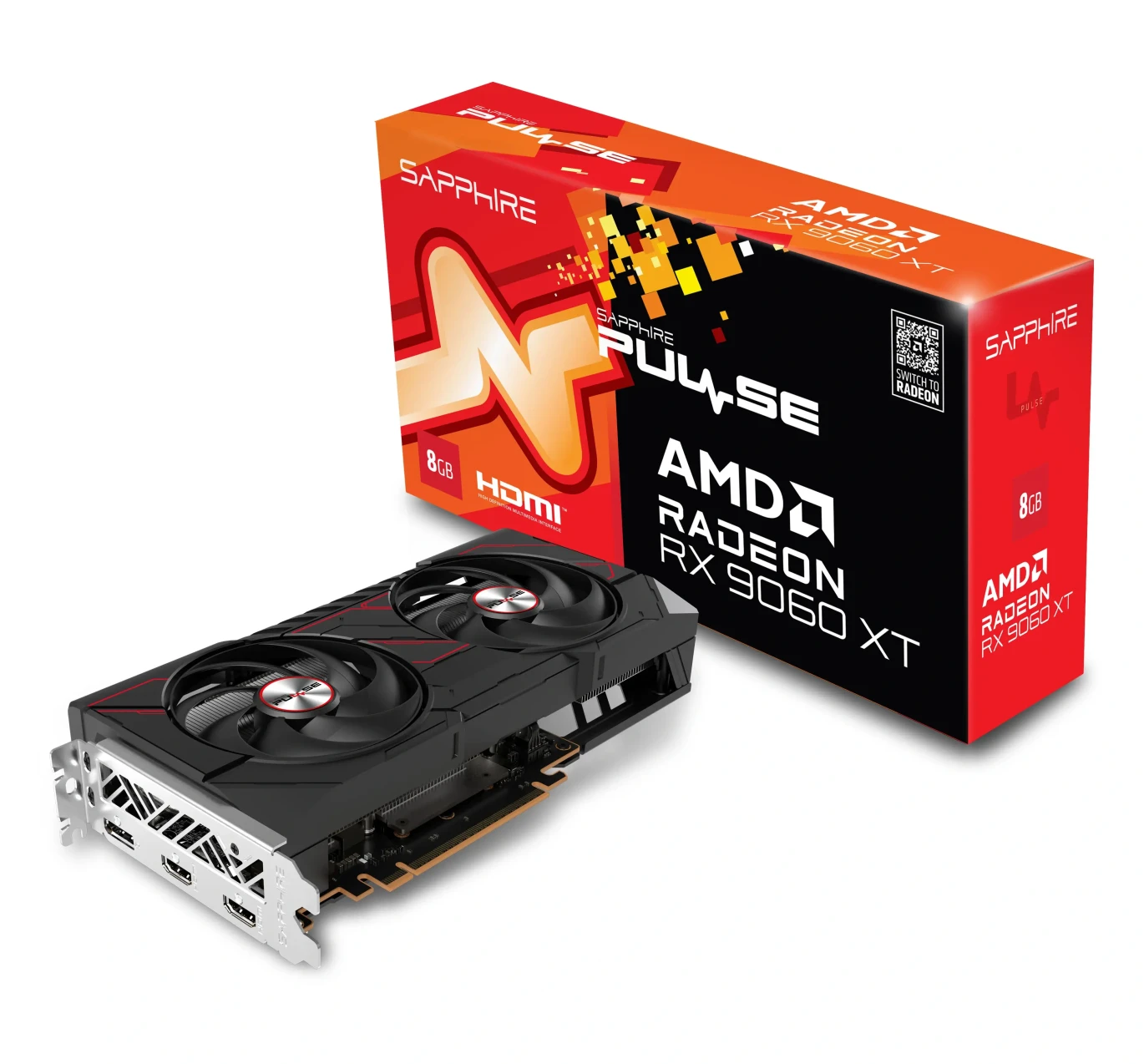 SAPPHIRE PULSE AMD RADEON RX 9060 XT 8GB Gaming OC GDDR6 بطاقة الرسومات - AMD RDNA 4 الهندسة المعمارية