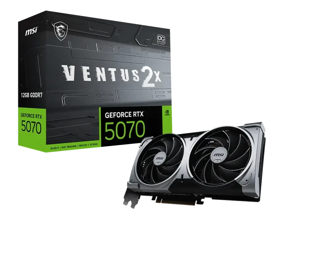 MSI Geforce RTX 5070 12G Ventus 2x OC GDDR7 بطاقة رسومات