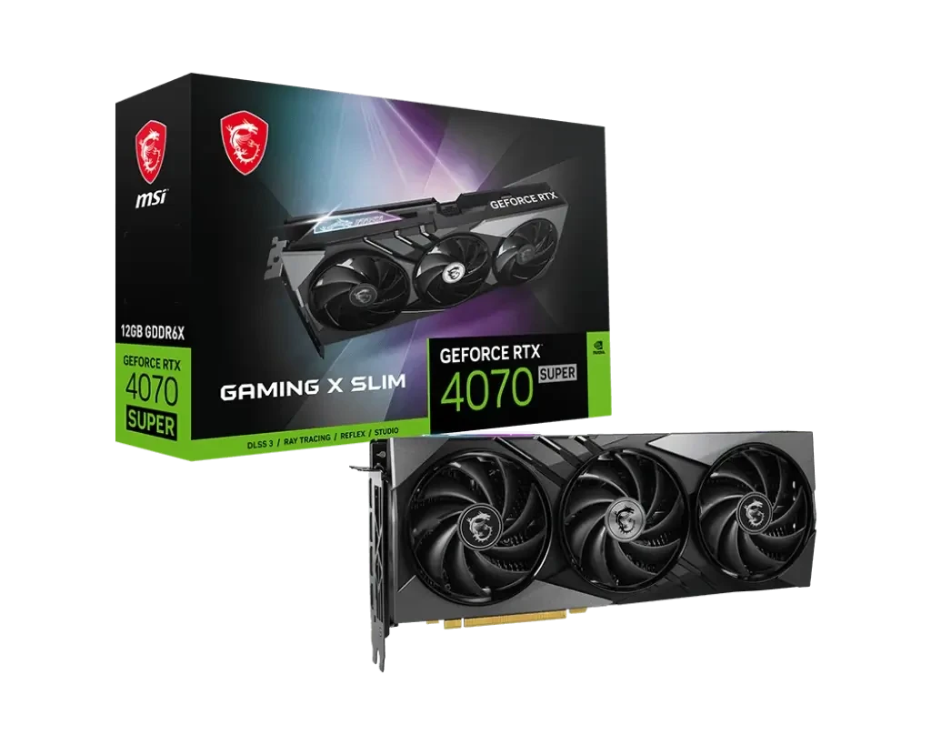 MSI Geforce RTX 4070 Super 12GB Gaming X Slim OC GDDR6X Card
