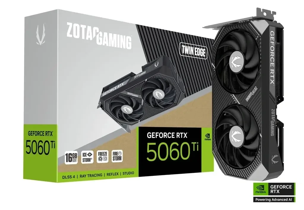 Zotac Gaming Geforce RTX 5060 TI 16GB TWIN EDGE GDDR7 بطاقة رسومات