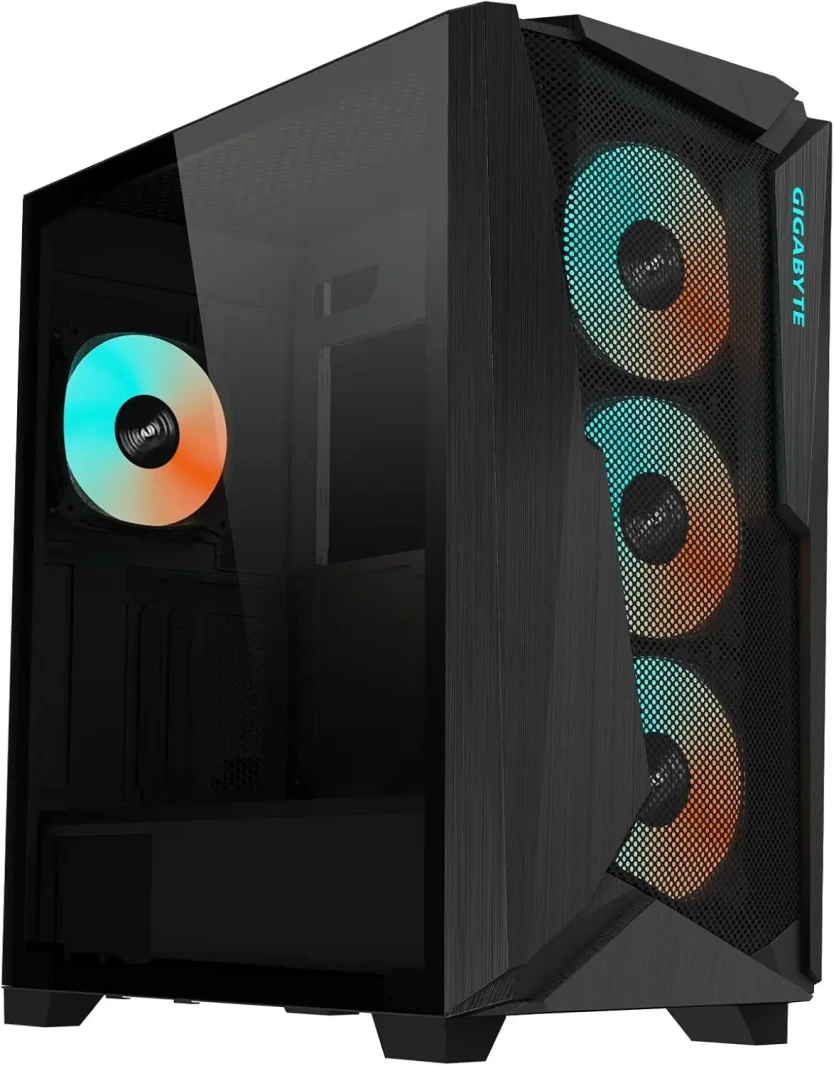 GIGABYTE C301G V2 GLASS MID TOWER ARGB GAMING CASE - Tempered Glass BLACK