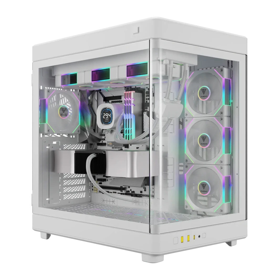 Gamdias Neso P1 Pro Argb Comple Tower Gaming Case - White