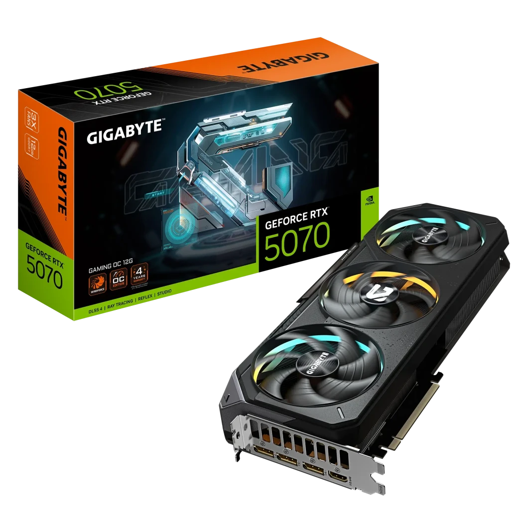 Gigabyte Geforce RTX 5070 Gaming OC 12GB GDDR7 بطاقة الرسومات