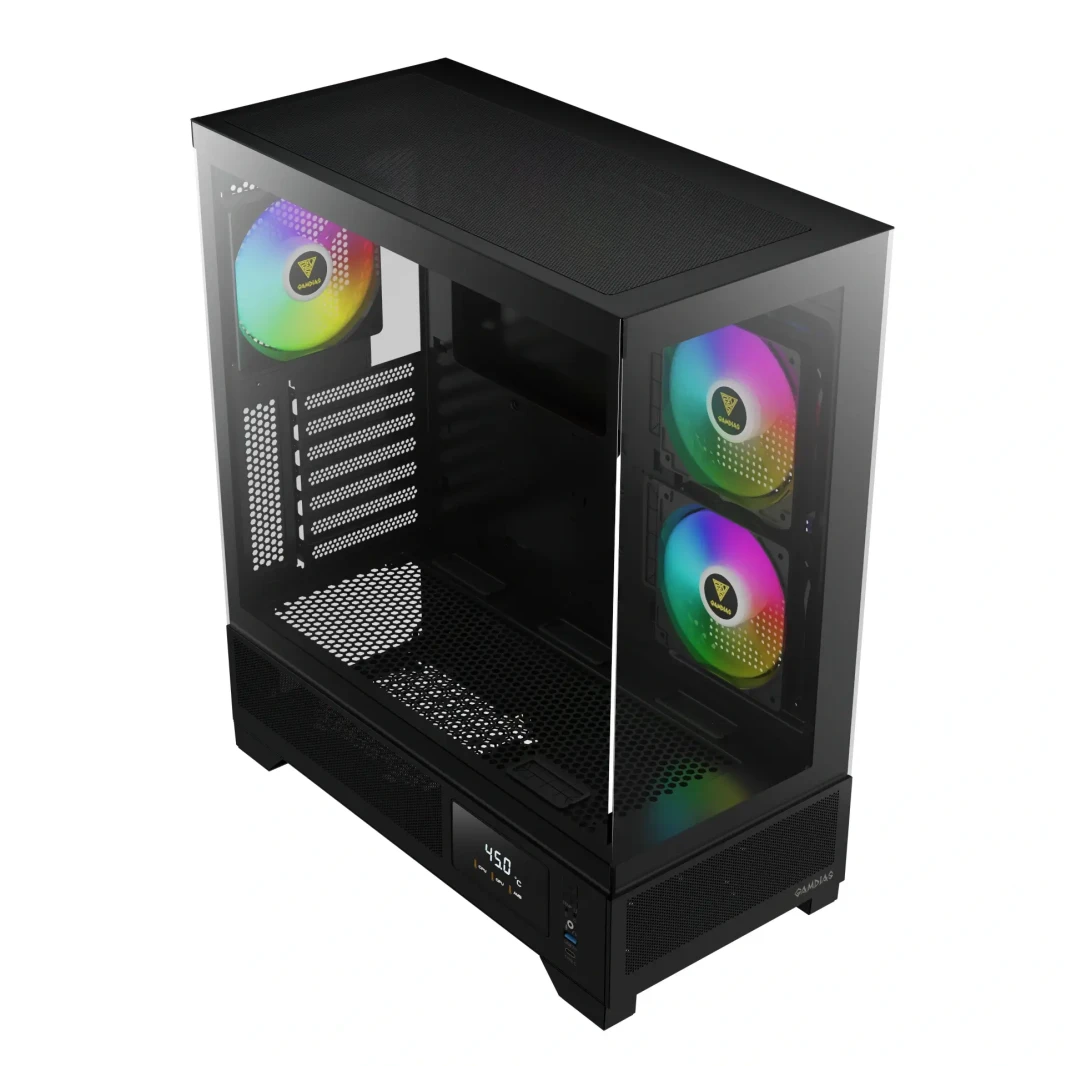 Gamdias Atlas M1 Argb Mid Tower Gaming Case - Black