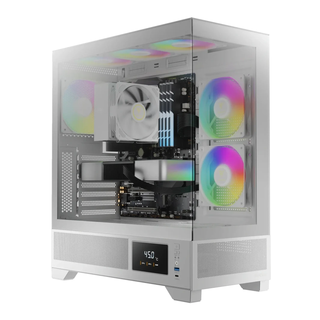Gamdias Atlas M1 Argb Mid Tower Gaming Case - White