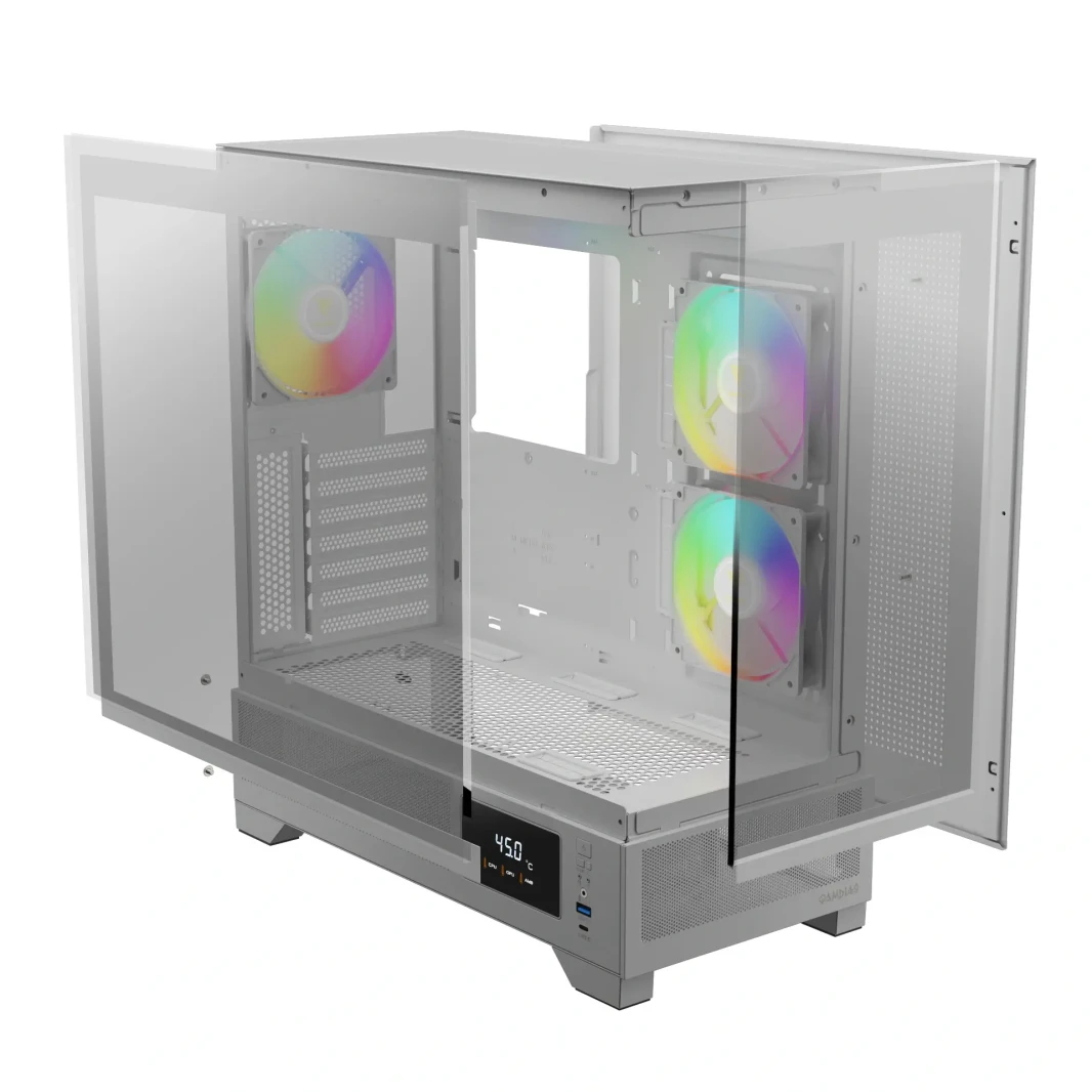 Gamdias Atlas M1 Argb Mid Tower Gaming Case - White