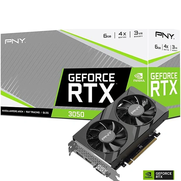 PNY VERTO GeForce RTX 3050 6GB GDDR6 Graphics Card