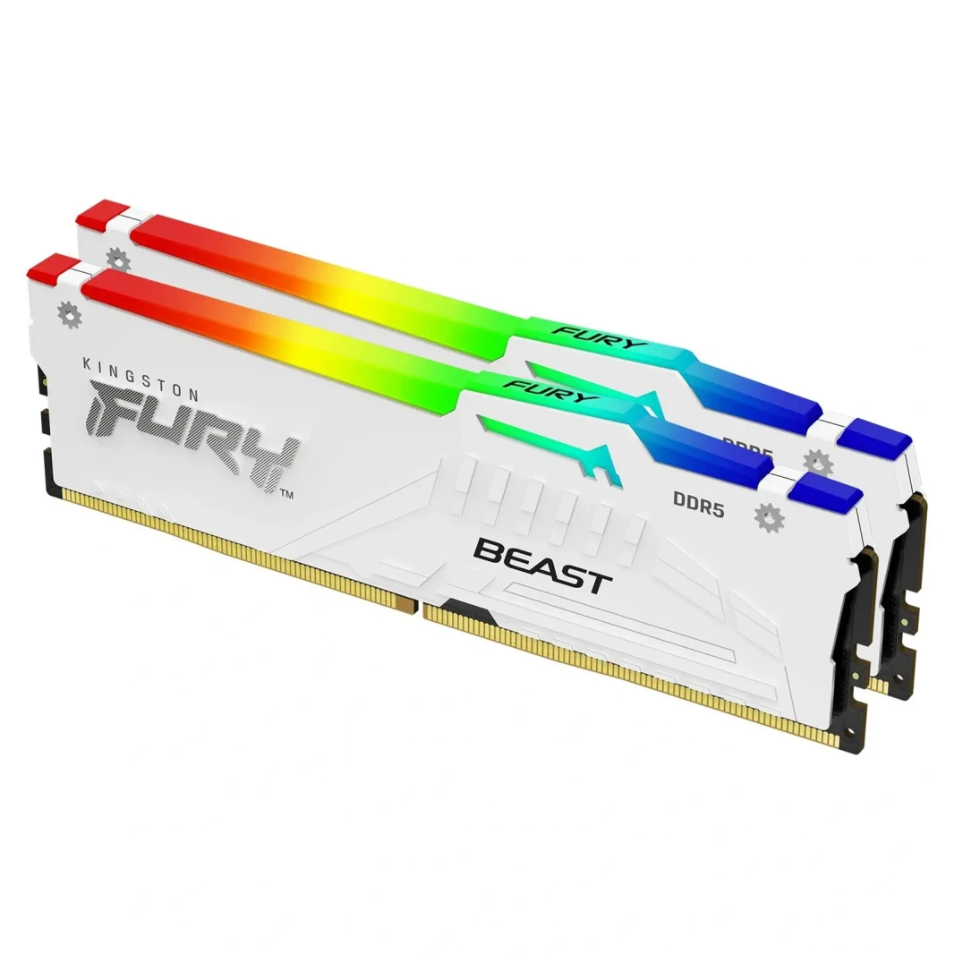 KINGSTON FURY BEAST 32GB (2x16GB) 5600MHz DDR5 (Kit of 2) RAM - WHITE