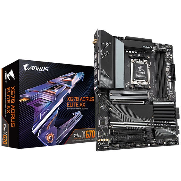 Gigabyte X670 Aorus Elite Ax Ddr5 WiFi & Bluetooth اللوحة الأم - لـ AMD