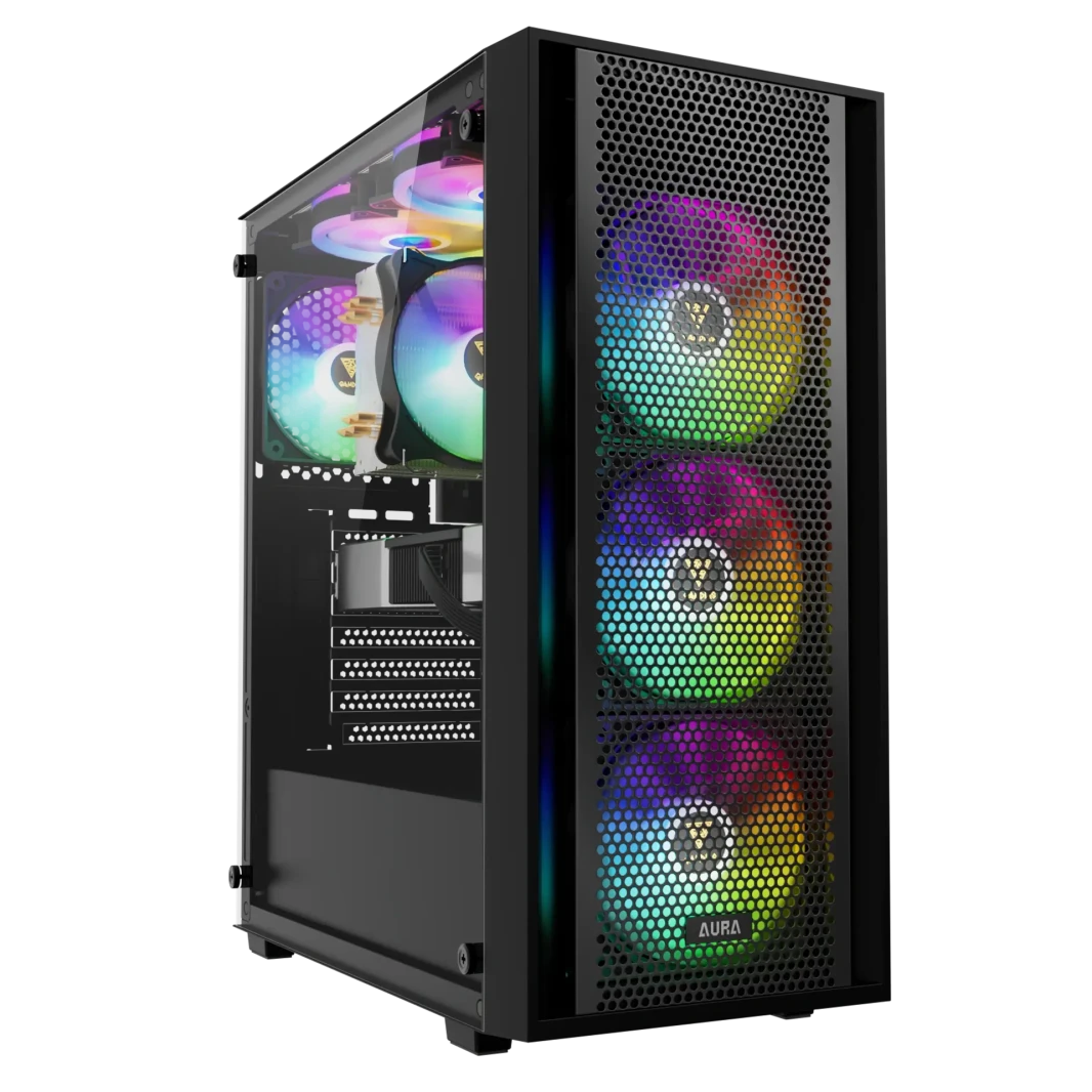 Gamdias Aura GC2 Elite Argb Mid Tower Gaming Case - Black