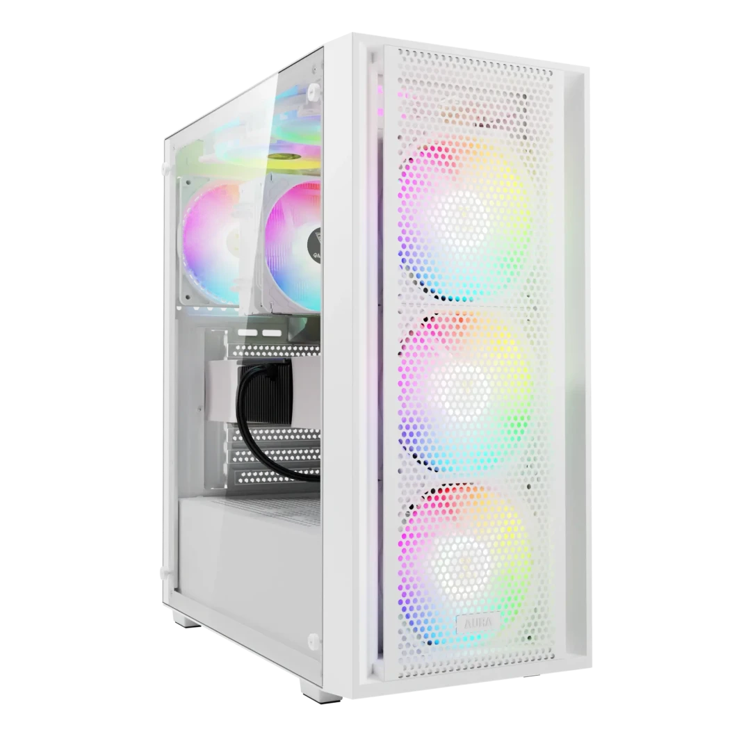 GAMDIAS AURA GC2 ELITE ARGB MID TOWER GAMING CASE - WHITE