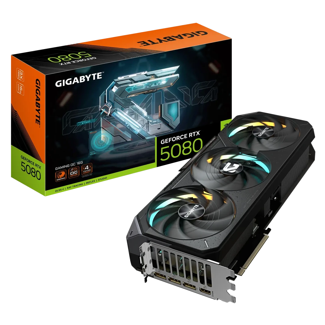 Gigabyte Geforce RTX 5080 Gaming OC 16GB GDDR7 بطاقة الرسومات
