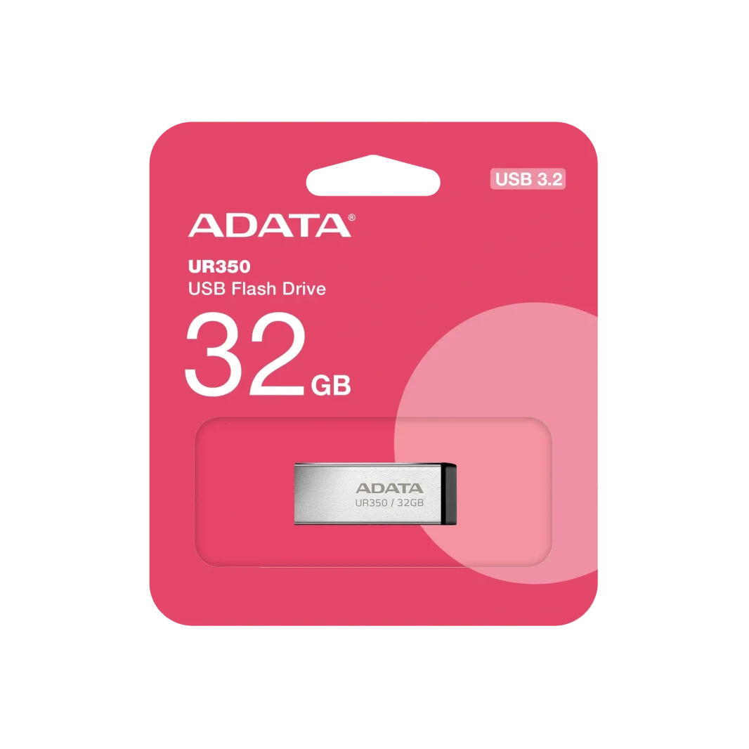 ADATA UR350 32GB USB Flash Drive - BLACK (METAL)