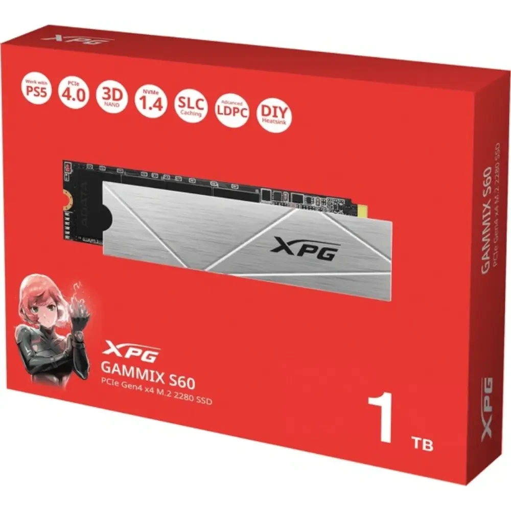 ADATA XPG S60 1TB PCIe Gen4 M.2 SSD - WORK WITH PS5