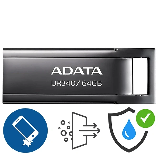 ADATA UR340 64GB USB Flash Drive (METAL)