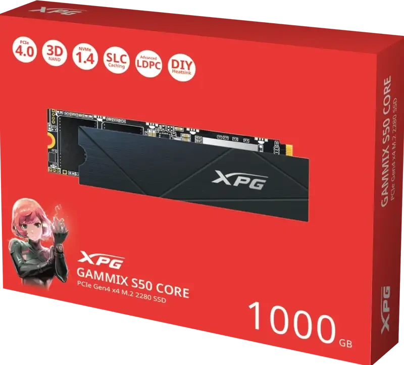ADATA XPG GAMMIX S50 CORE 1TB PCIe Gen4 M.2 SSD
