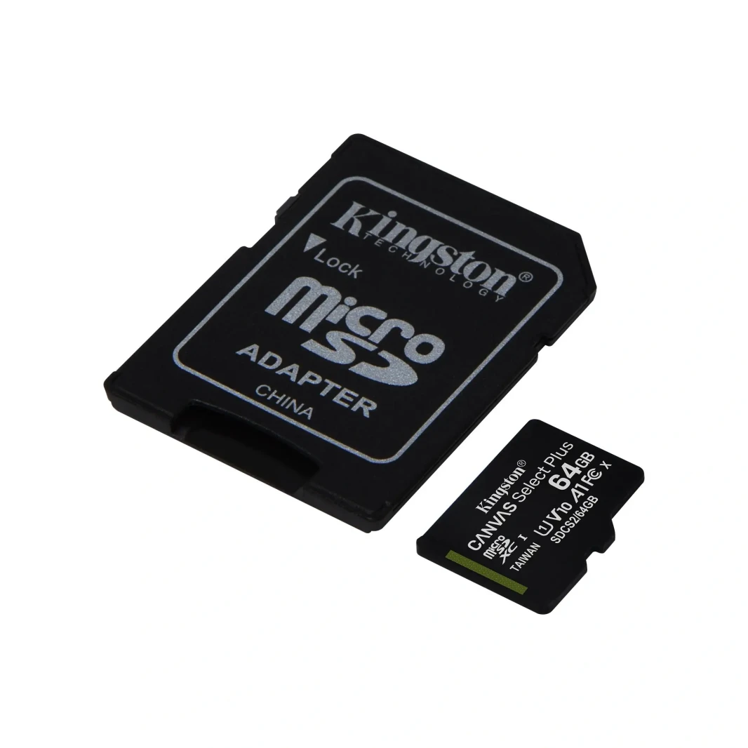 KINGSTON CANVAS SELECT PLUS 128GB microSD MEMORY CARD + SD ADAPTER