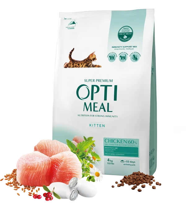Opti وجبة القطط الدجاج 4 كجم