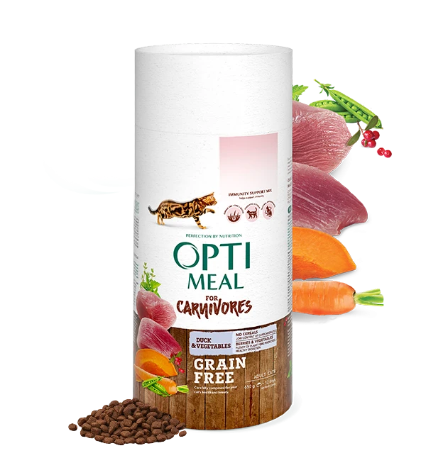 Opti meal Adult Cats Duck & Veggies 650gm