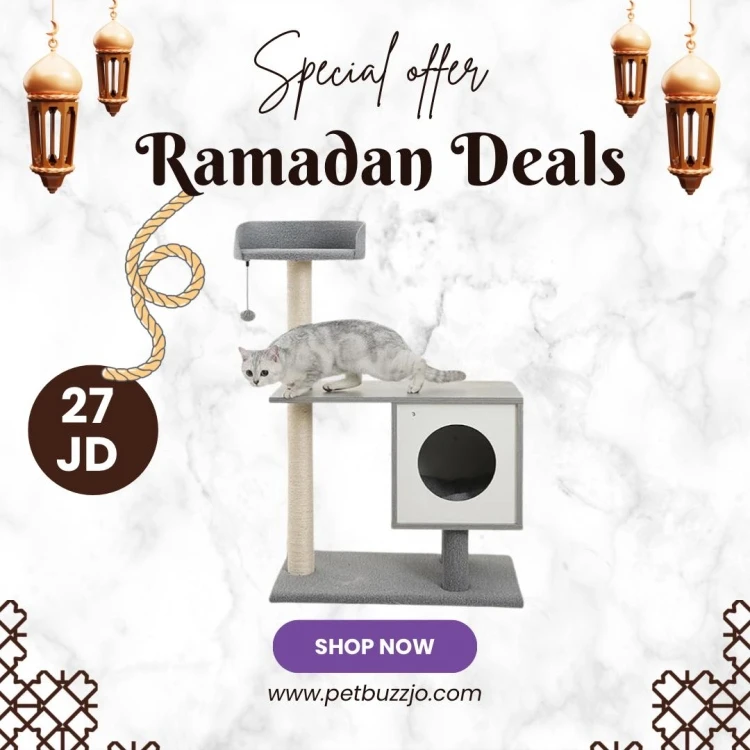 شجرة قطط صغيرة وكبيرة بتصميم حديث وسجاد قابل للإزالة، أثاث داخلي لطيف مع عمود خدش