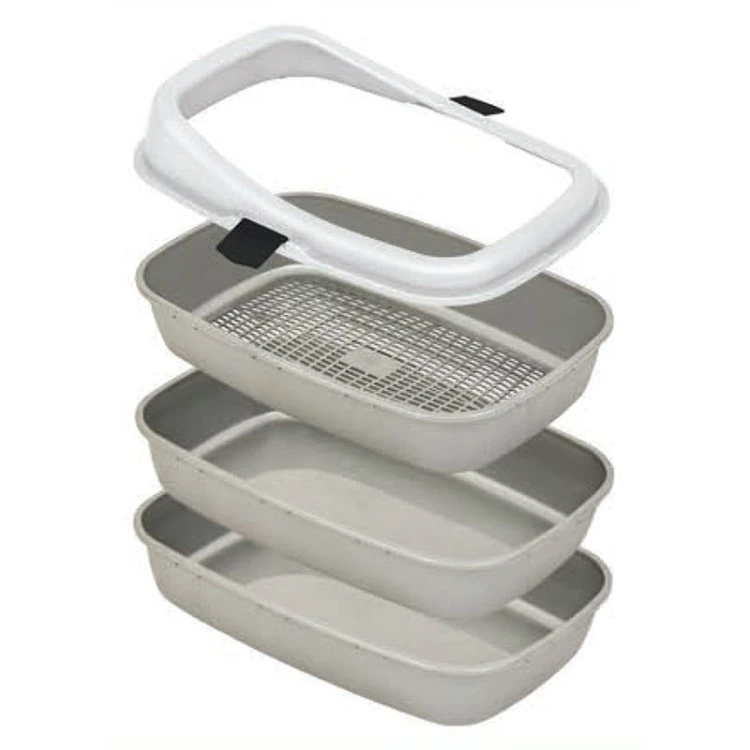 Pet Plast Art Portable Cat Toilet System with Sieve Black 59x39x23.5cm