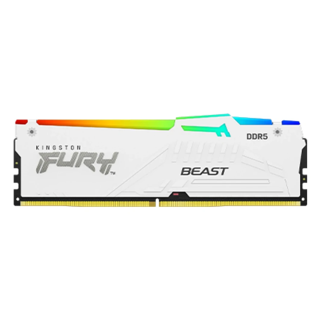 Kingston 32GB 6000MT/S DDR5 CL30 Fury Beast White RGB Expo