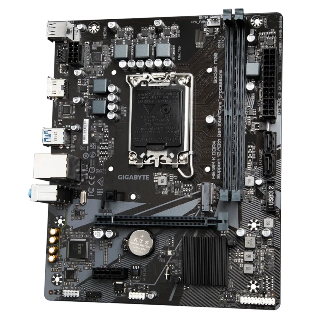 Gigabyte H610M K DDR4 (المقبس 1700/H610/DDR4/S-ATA 6GB/S/Micro ATX)