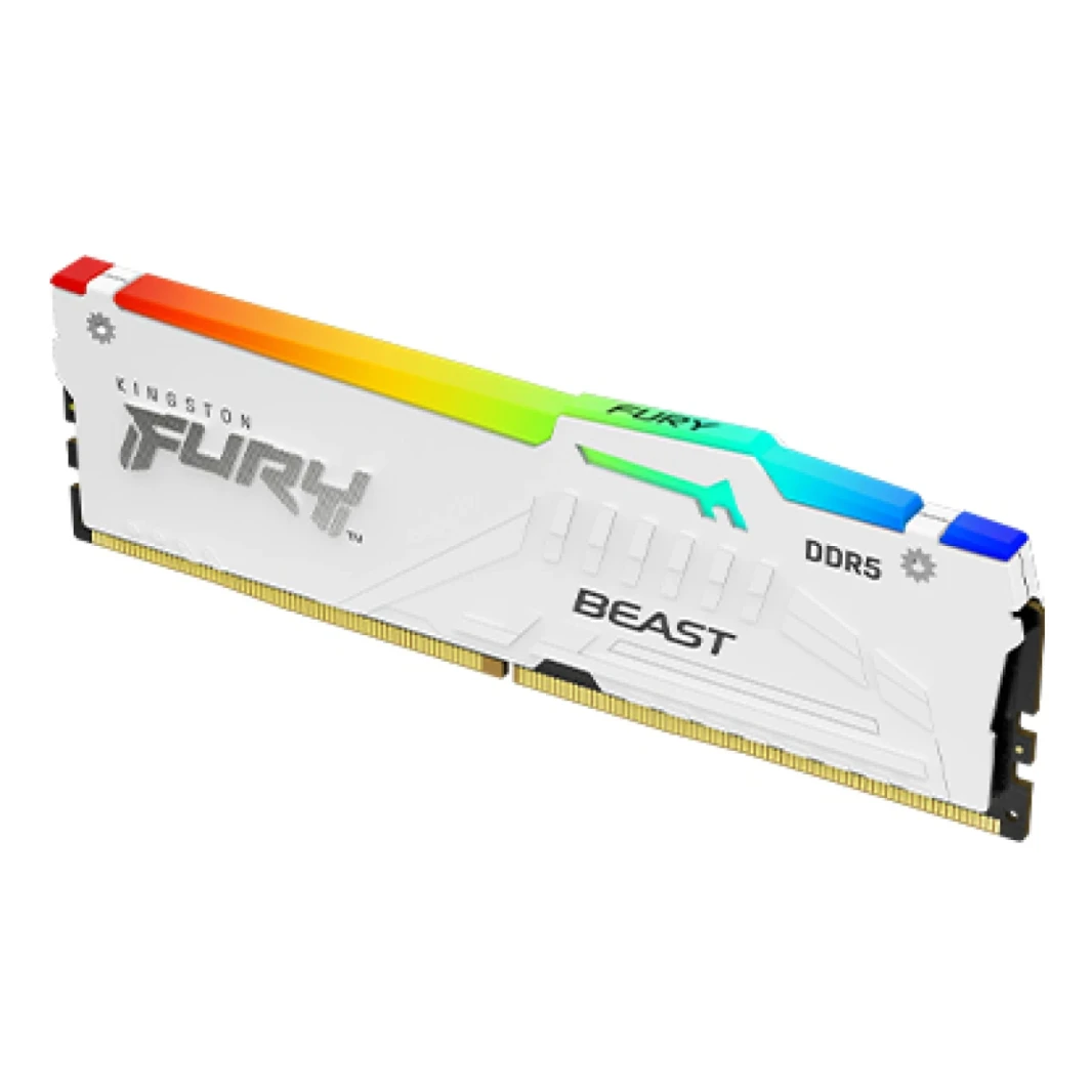 Kingston 16GB 6000MT/S DDR5 CL36 Fury Beast White RGB Expo