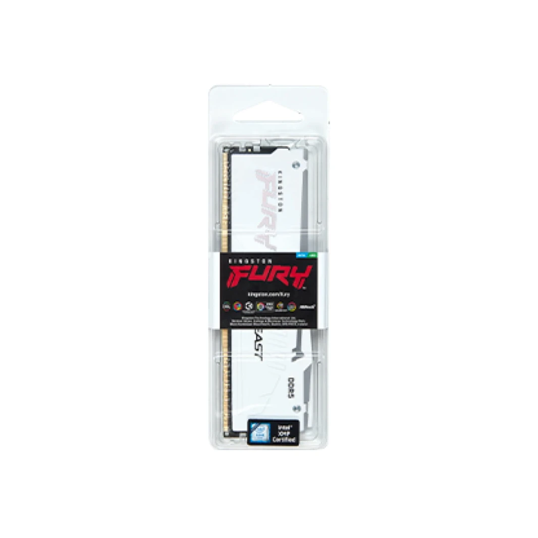 Kingston 16GB 6000MT/S DDR5 CL36 Fury Beast White RGB Expo