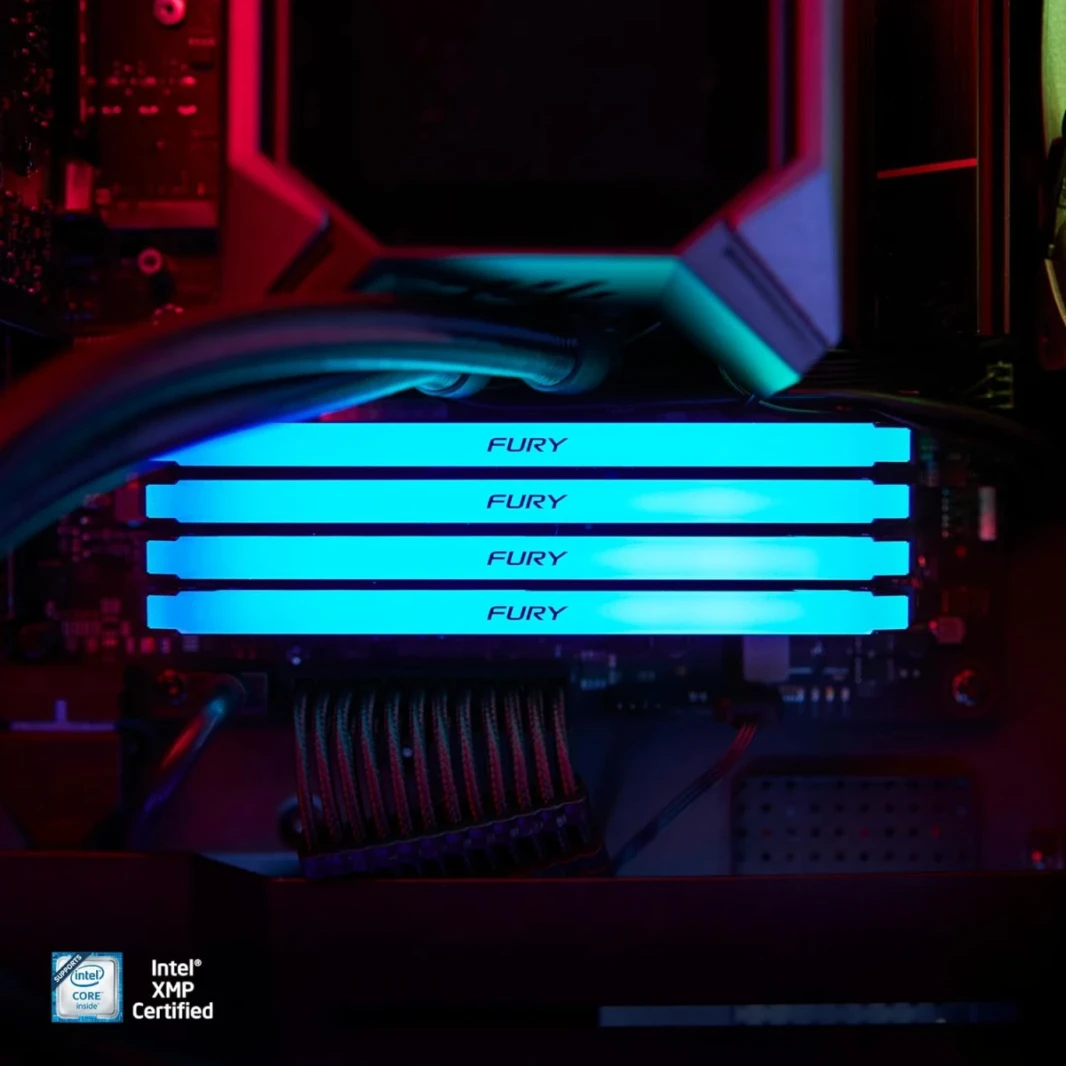 Kingston 16GB 6000MT/S DDR5 CL36 Fury Beast White RGB Expo