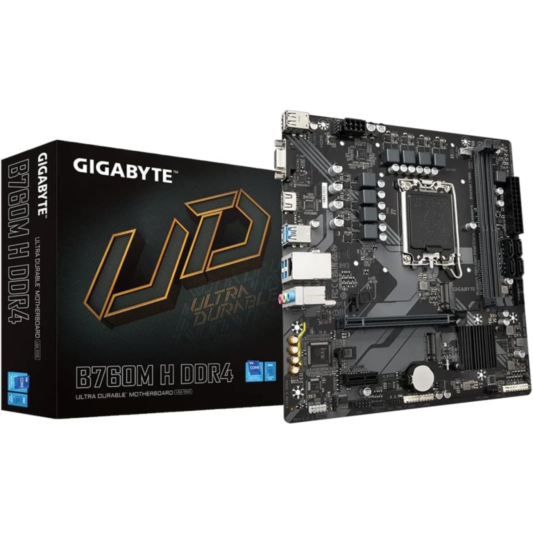 Gigabyte B760M H DDR4 Rev. 1.0 (المقبس 1700/B760/DDR4/S-ATA 6GB/S/Micro ATX)