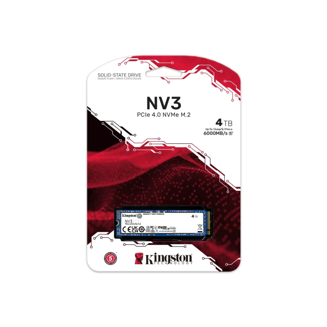 Kingston NV3 4TB PCIE 4.0 NVME SSD - M.2 2280