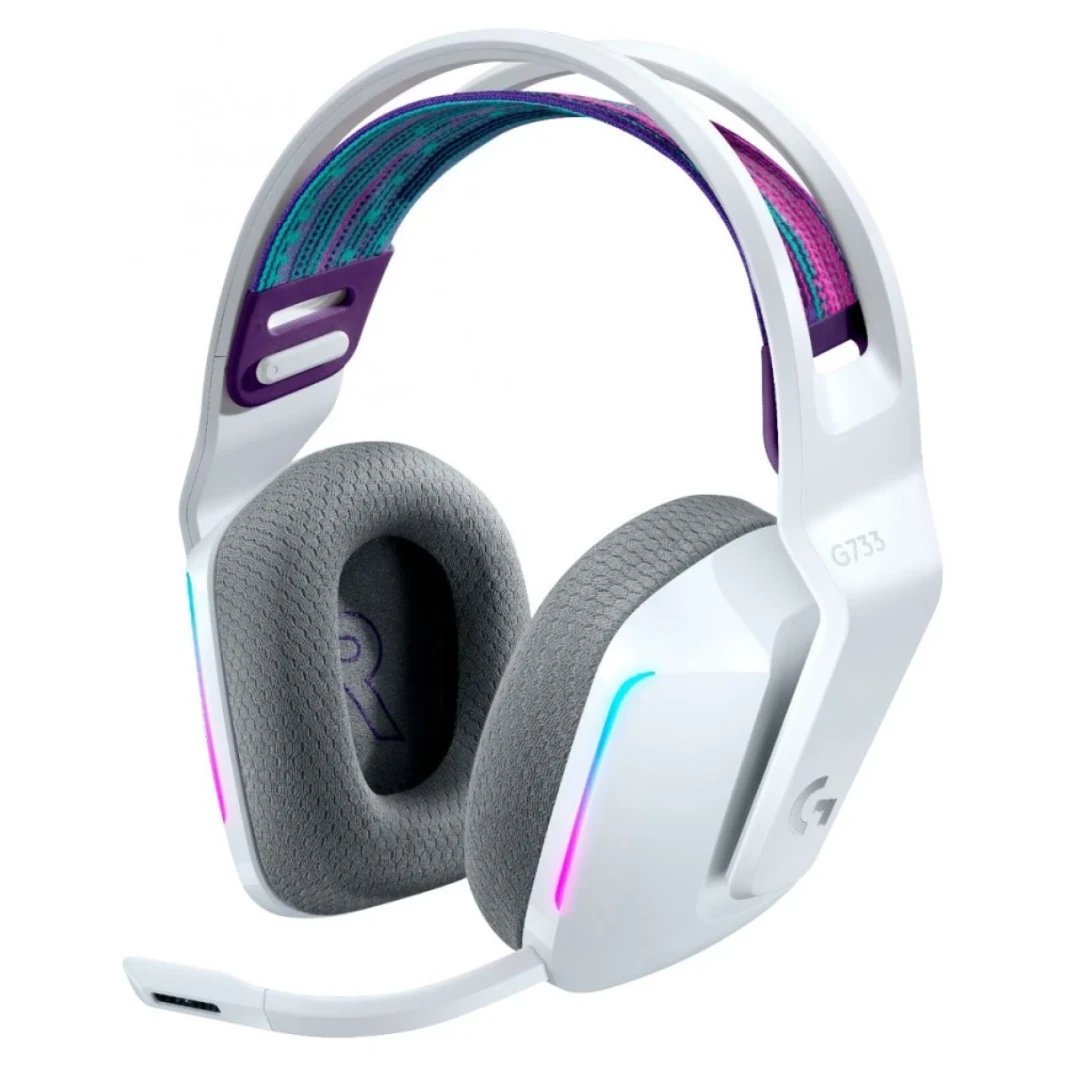 Logitech G733 LIGHTSPEED Wireless RGB Gaming Headset , Ultra-Lightweight, Wireless Gaming Headset -White