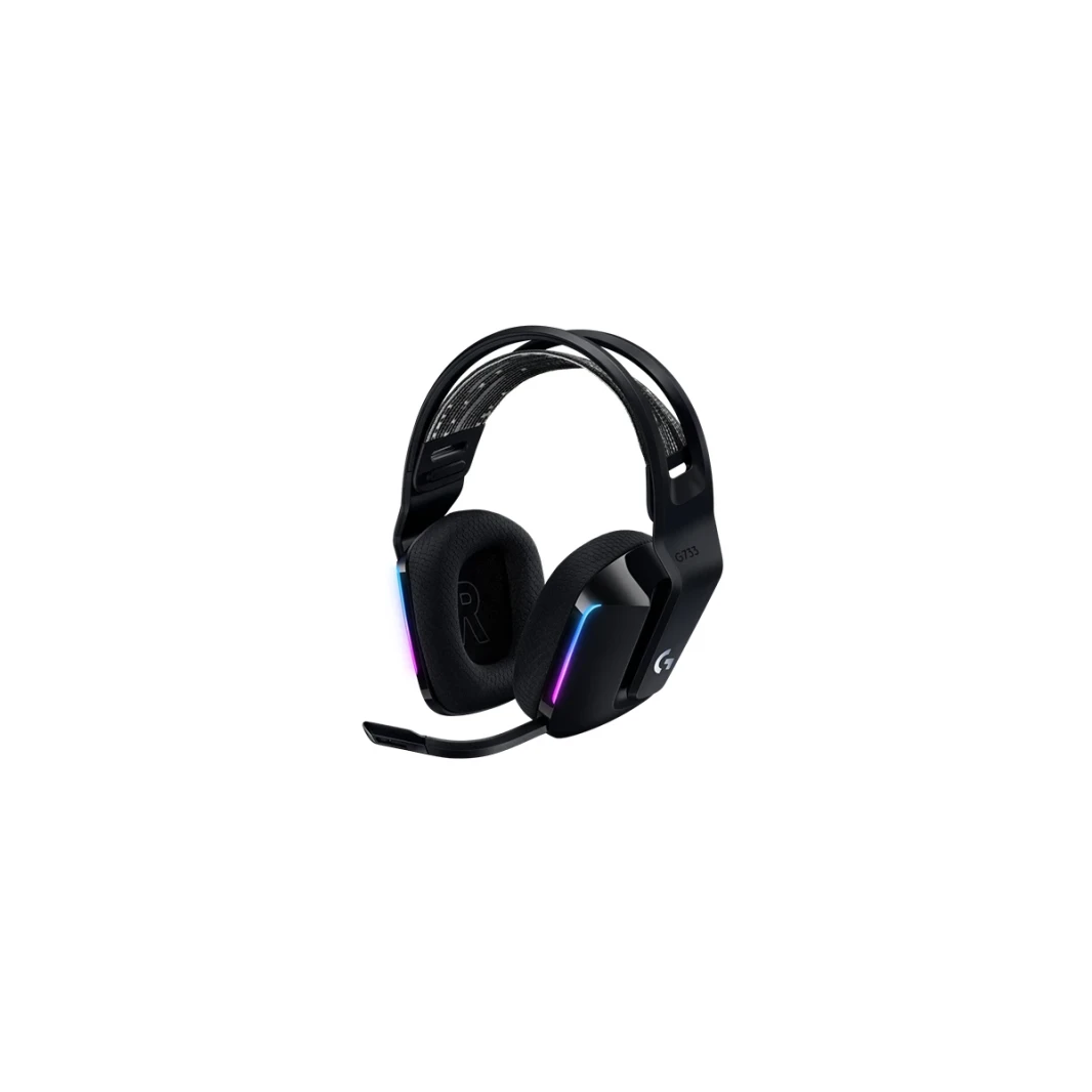 Logitech G733 Lightspeed Wireless Gaming Headset with Suspension Headband, Lightsync RGB-BLACK