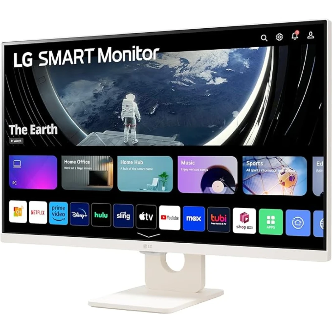 LG 32SR50F-W 32" FHD IPS MyView Smart Monitor with webOS and Built-in Speakers ™– Monitor