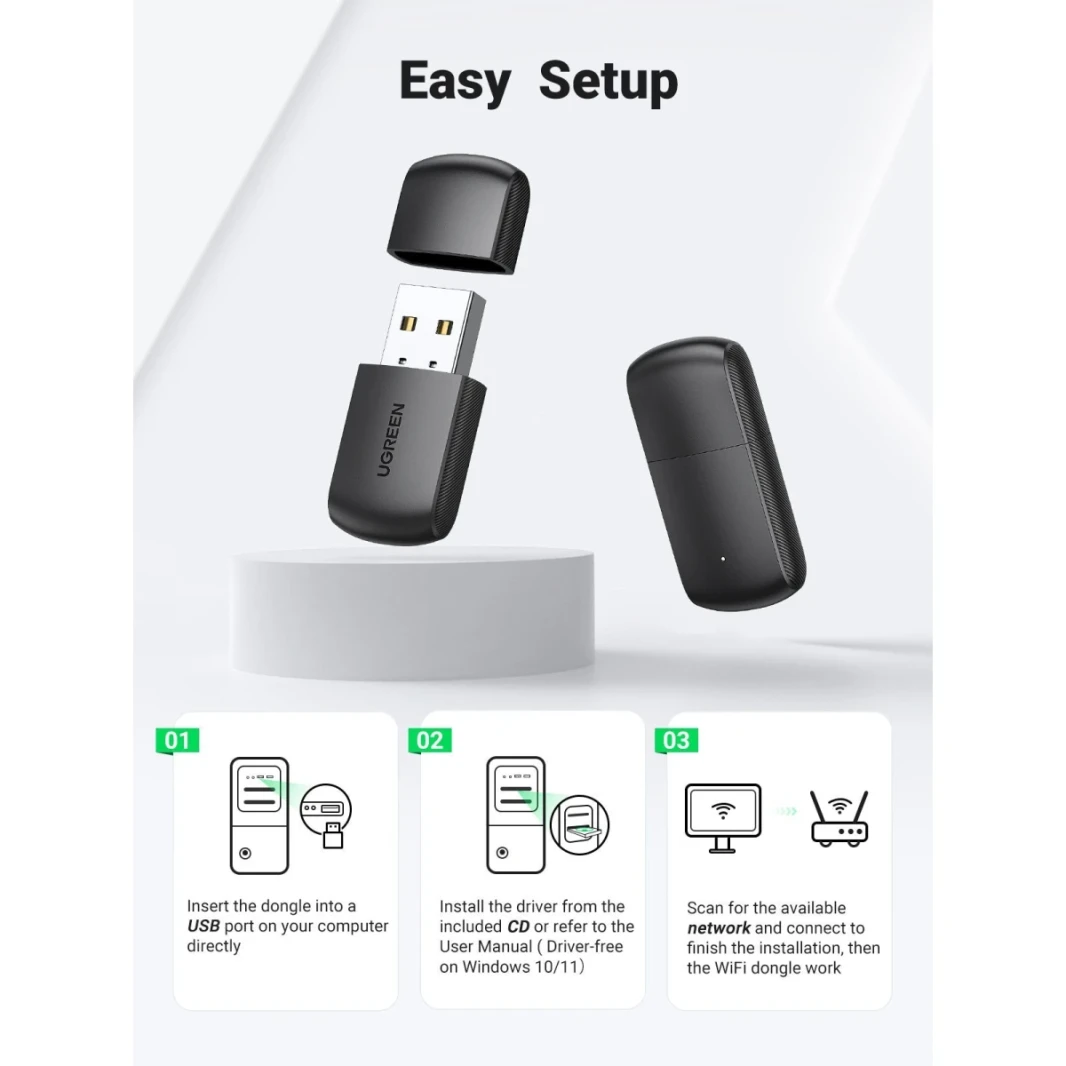 UGREEN AC650 DUAL BAND USB WIFI ADAPTER