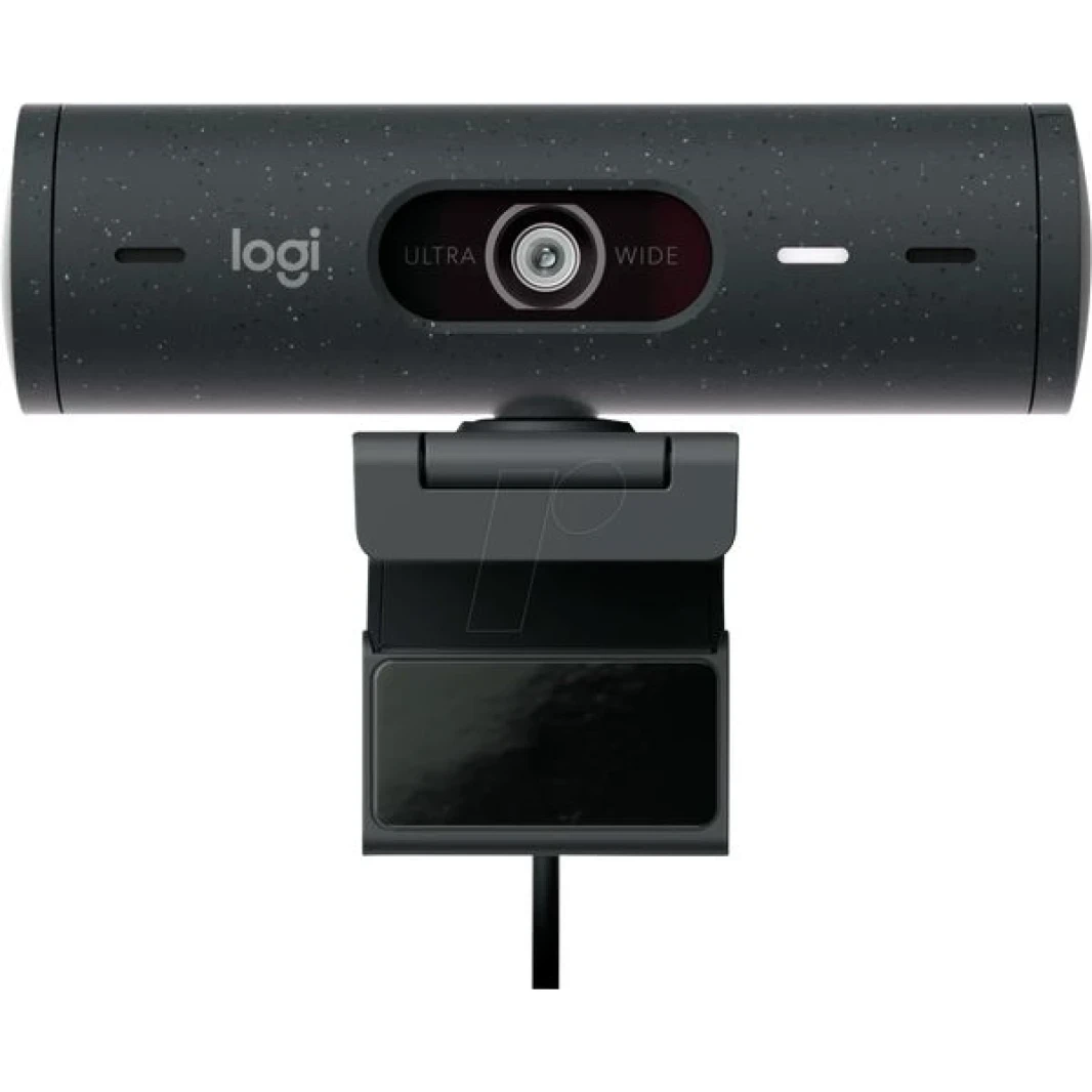 Logitech Brio 500 Full HD Webcam مع تصحيح الضوء التلقائي ، وضع إظهار ، Dual Dual Love Mics Streaming -graphite