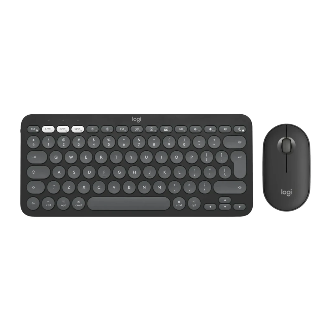 Logitech Pebble 2 Mk380s Combo لـ Mac - لوحة المفاتيح اللاسلكية والماوس