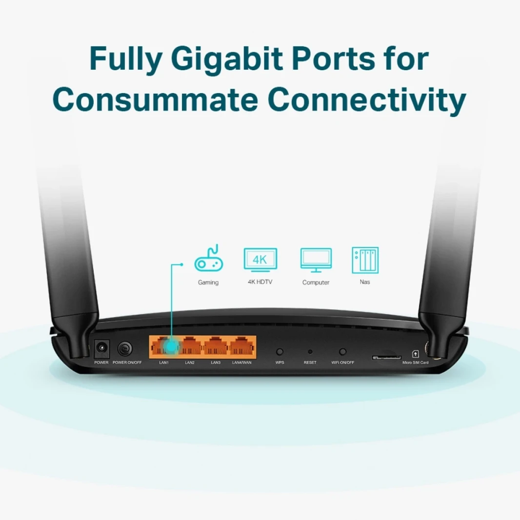 TP-Link Archer MR600 4G+ CAT6 AC1200 Wireless Dual Band Gigabit Router