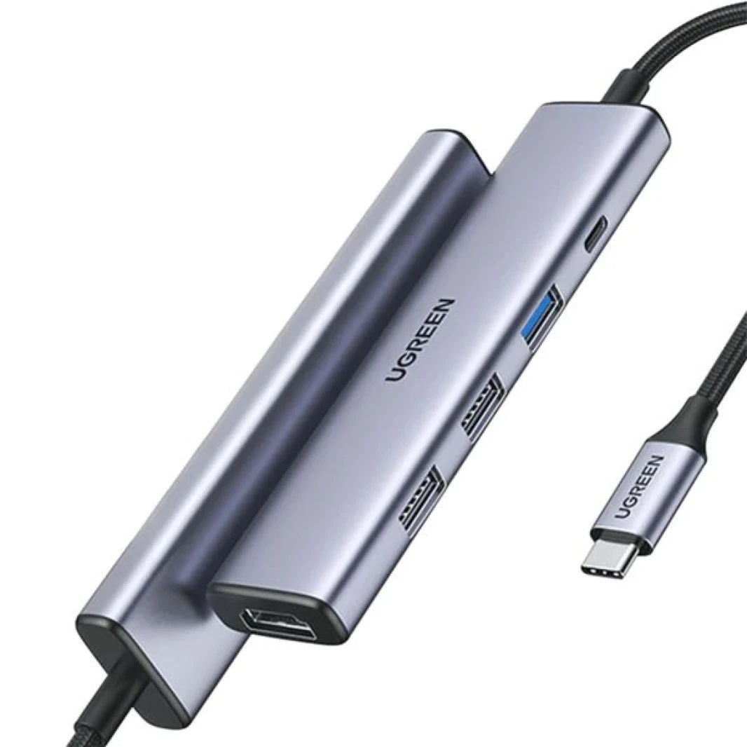 Ugreen 5-in-1 USB-C HUB (100W PD ، 4K@30Hz HDMI)