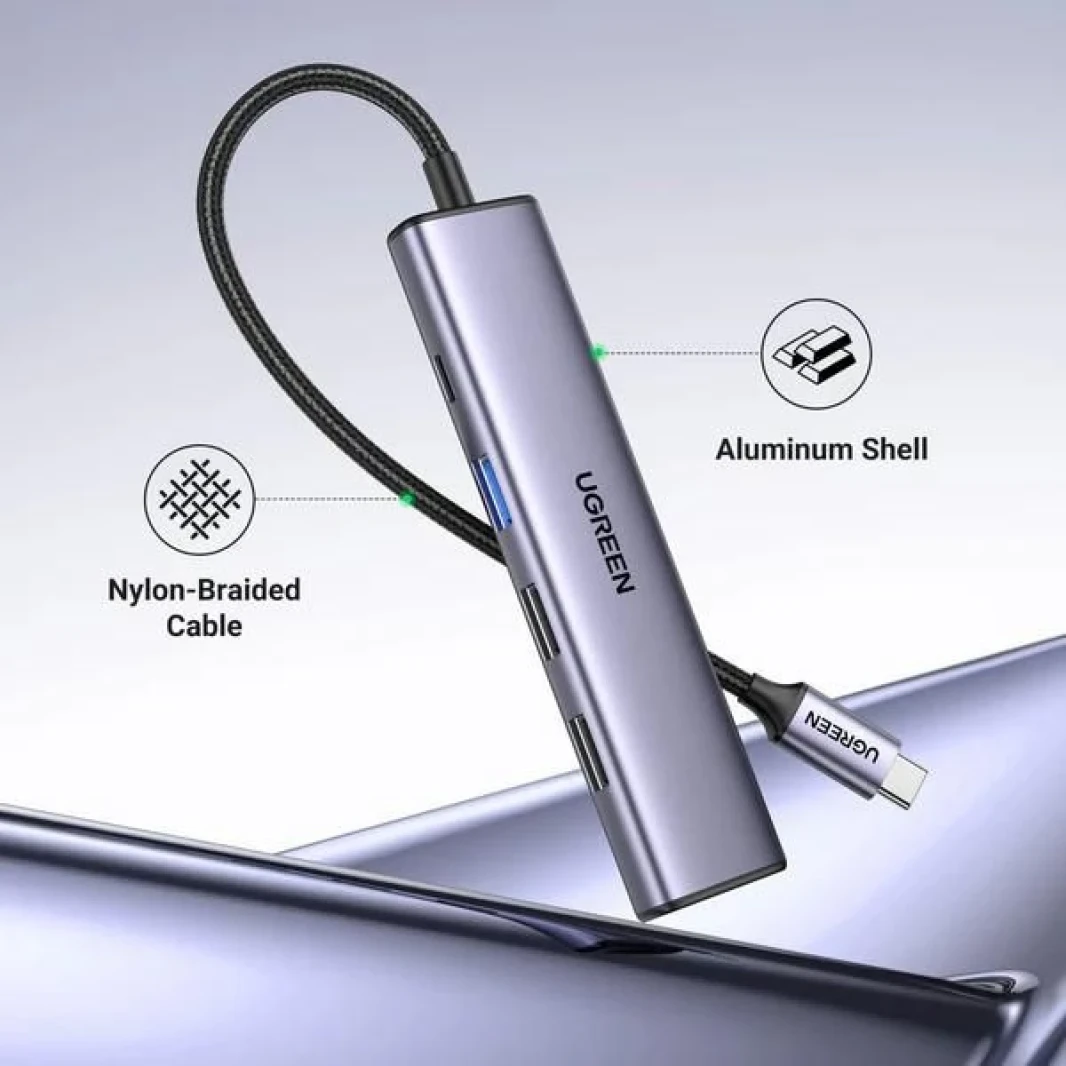 Ugreen 5-in-1 USB-C HUB (100W PD ، 4K@30Hz HDMI)