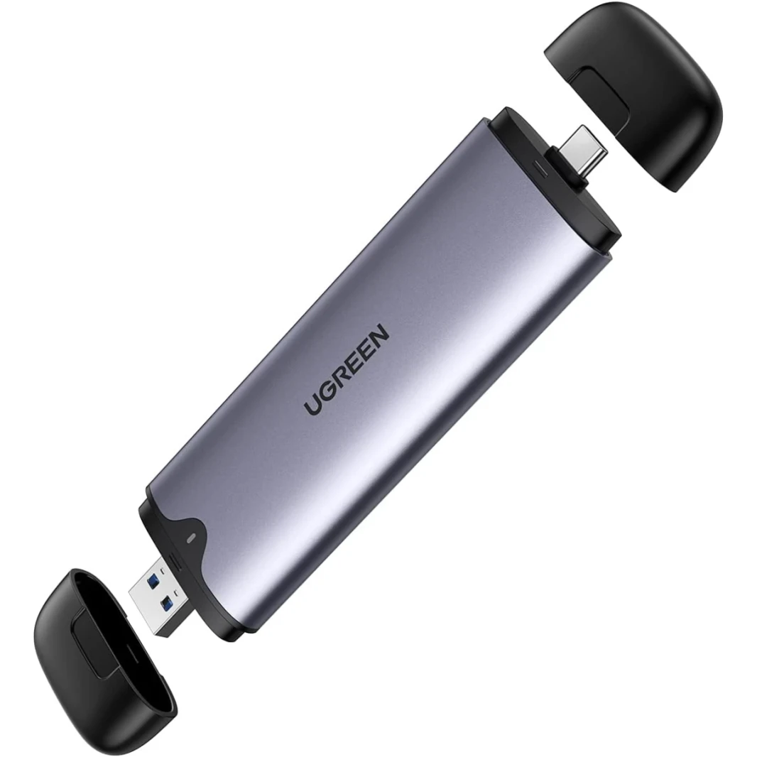 Ugreen M.2 NVME SSD العلبة مع 2 في 1 منافذ USB-C و USB-A