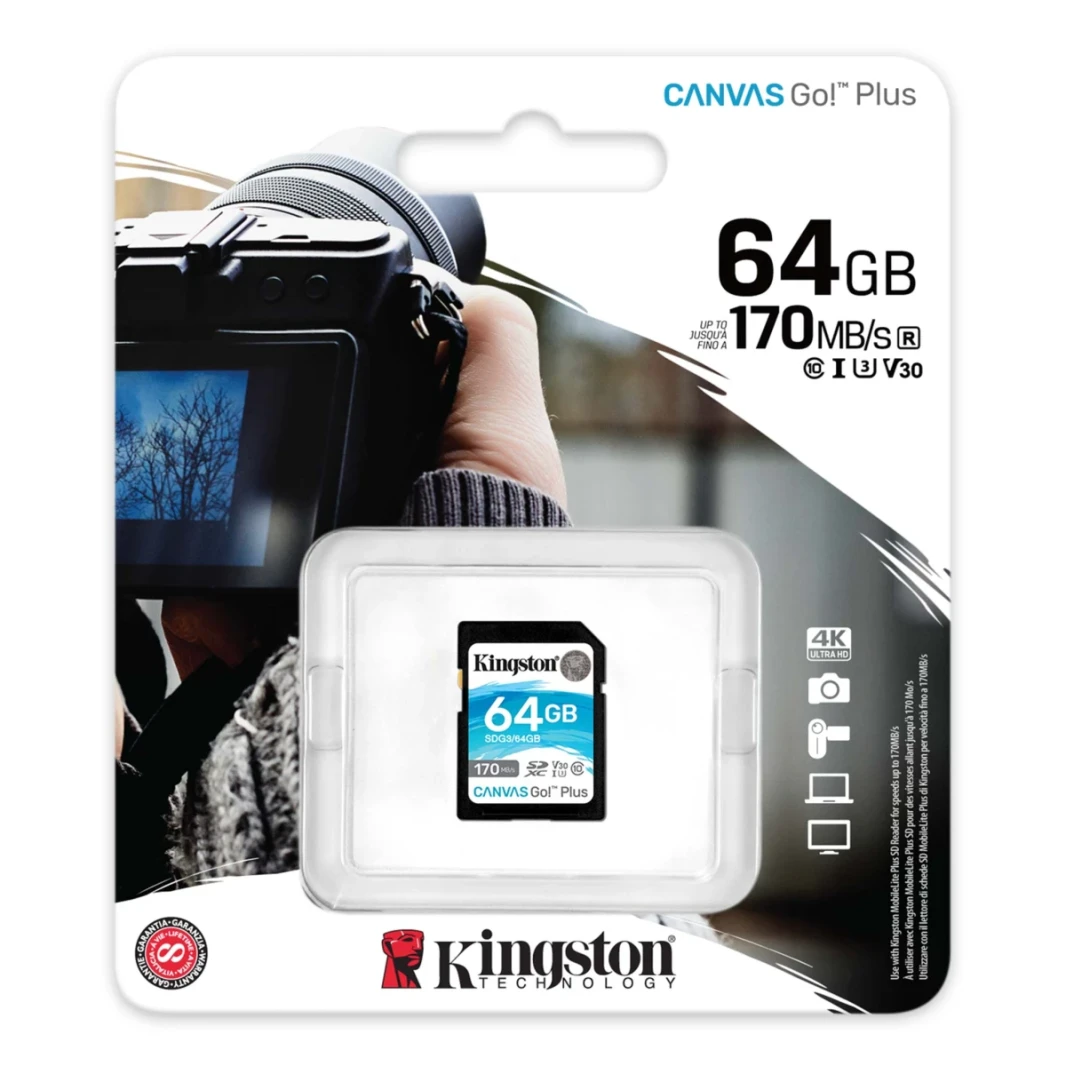 Kingston MicroSD 64GB Canvas Go Plus