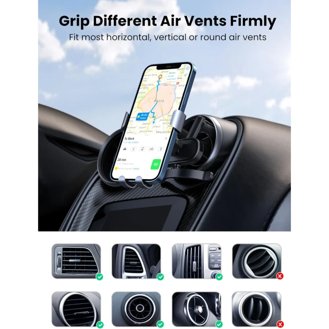 حامل هاتف Ugreen Car Phone Air Vate Gravity هاتف مناسب للتنفيس المستدير