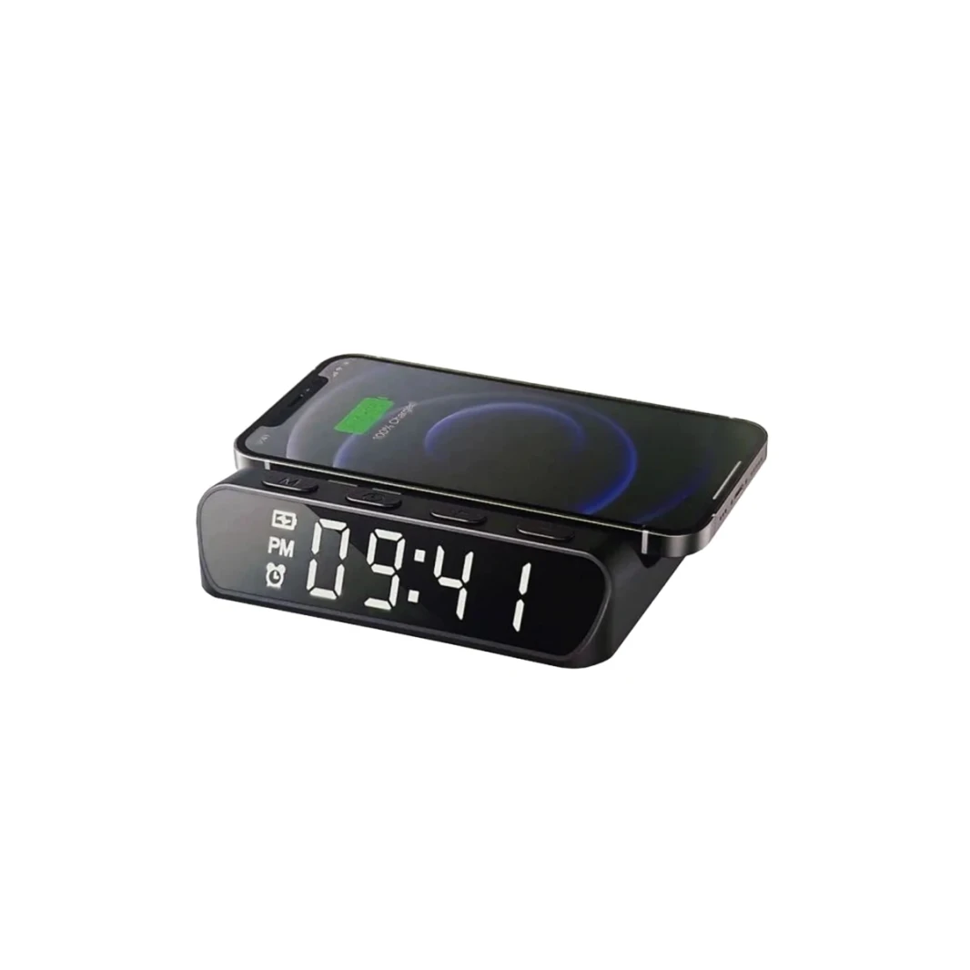 HAVIT W3031-BK 3-in-1 Wireless 15W Qi Charger with Alarm Clock – Black