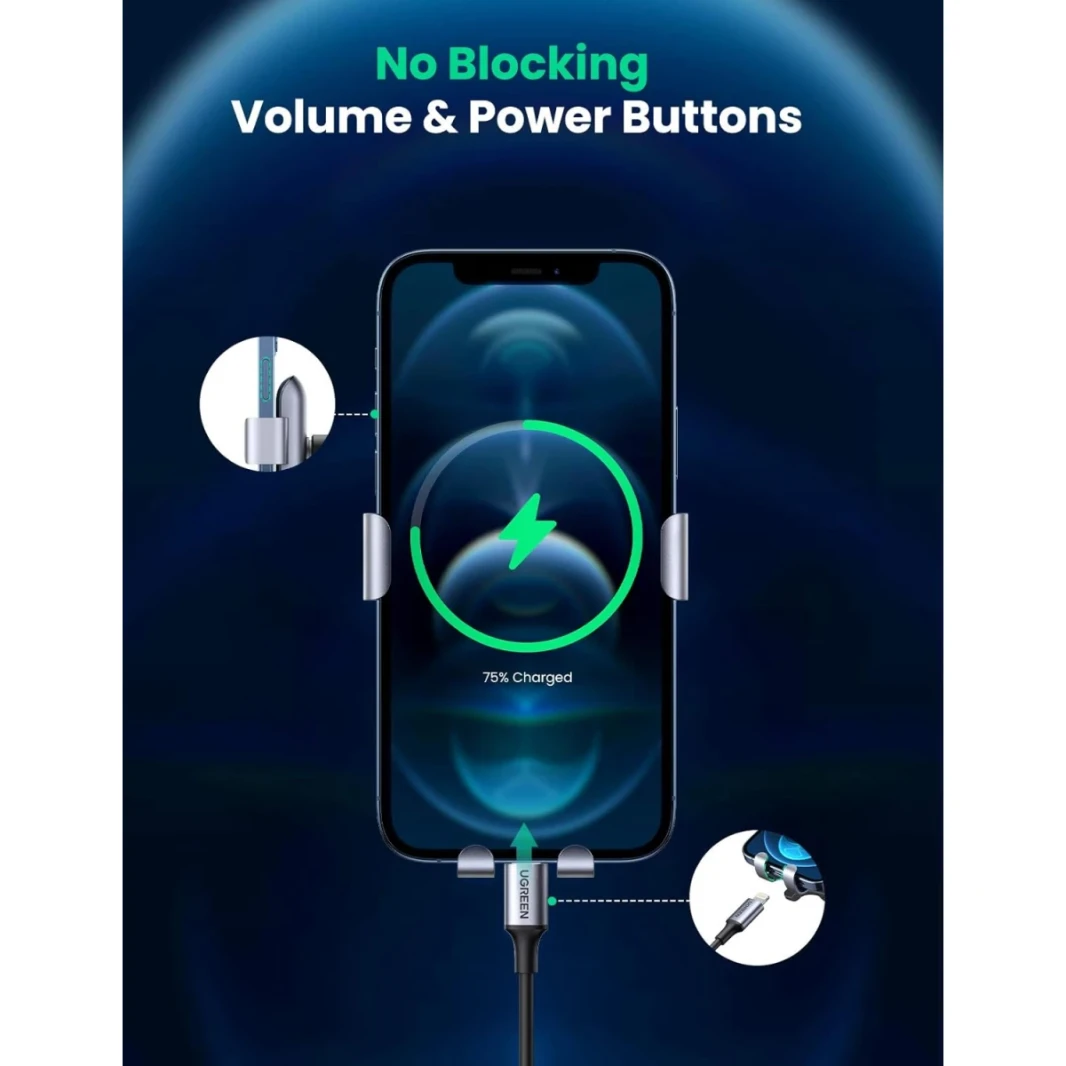 حامل هاتف Ugreen Car Phone Air Vate Gravity هاتف مناسب للتنفيس المستدير