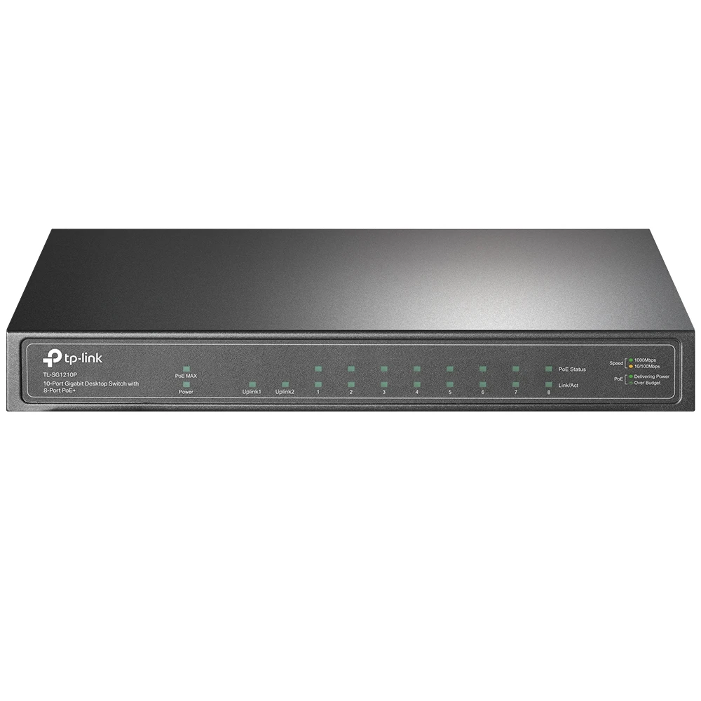 TP-LINK TL-SG1210P 10-PORT GIGABIT DESKTOP SWITCH WITH 8-PORT POE+