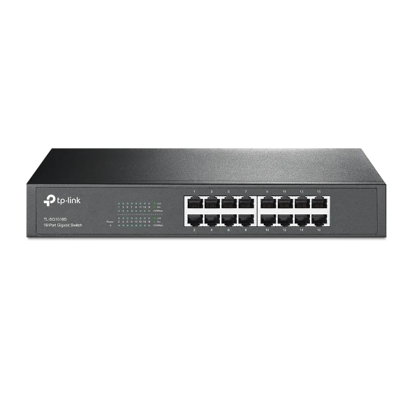 TP-LINK TL-SG1016D 16-PORT GIGABIT PLUG & PLAY DESIGN DESKTOP AND RACKMOUNT SWITCH